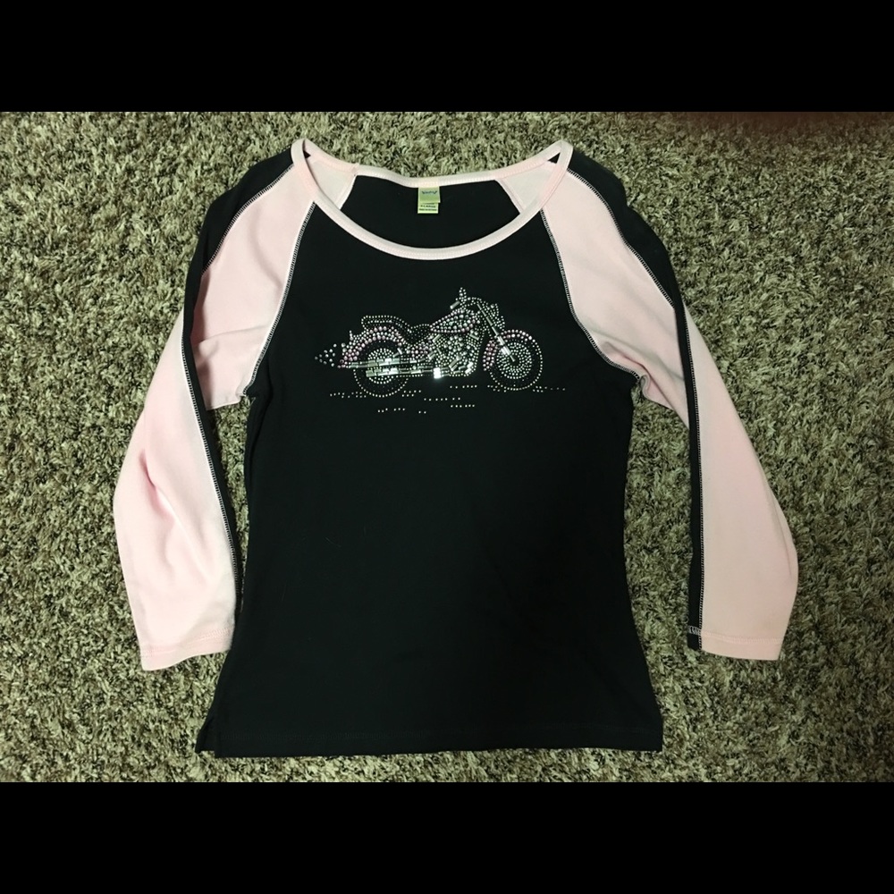 Rhinestone motorcycle shirt